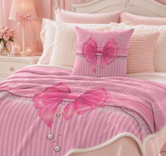 Pink Bow Pillow