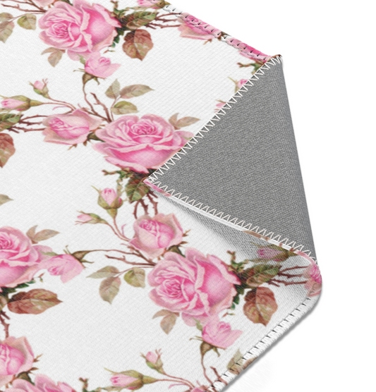 Pink Rose Area Rug