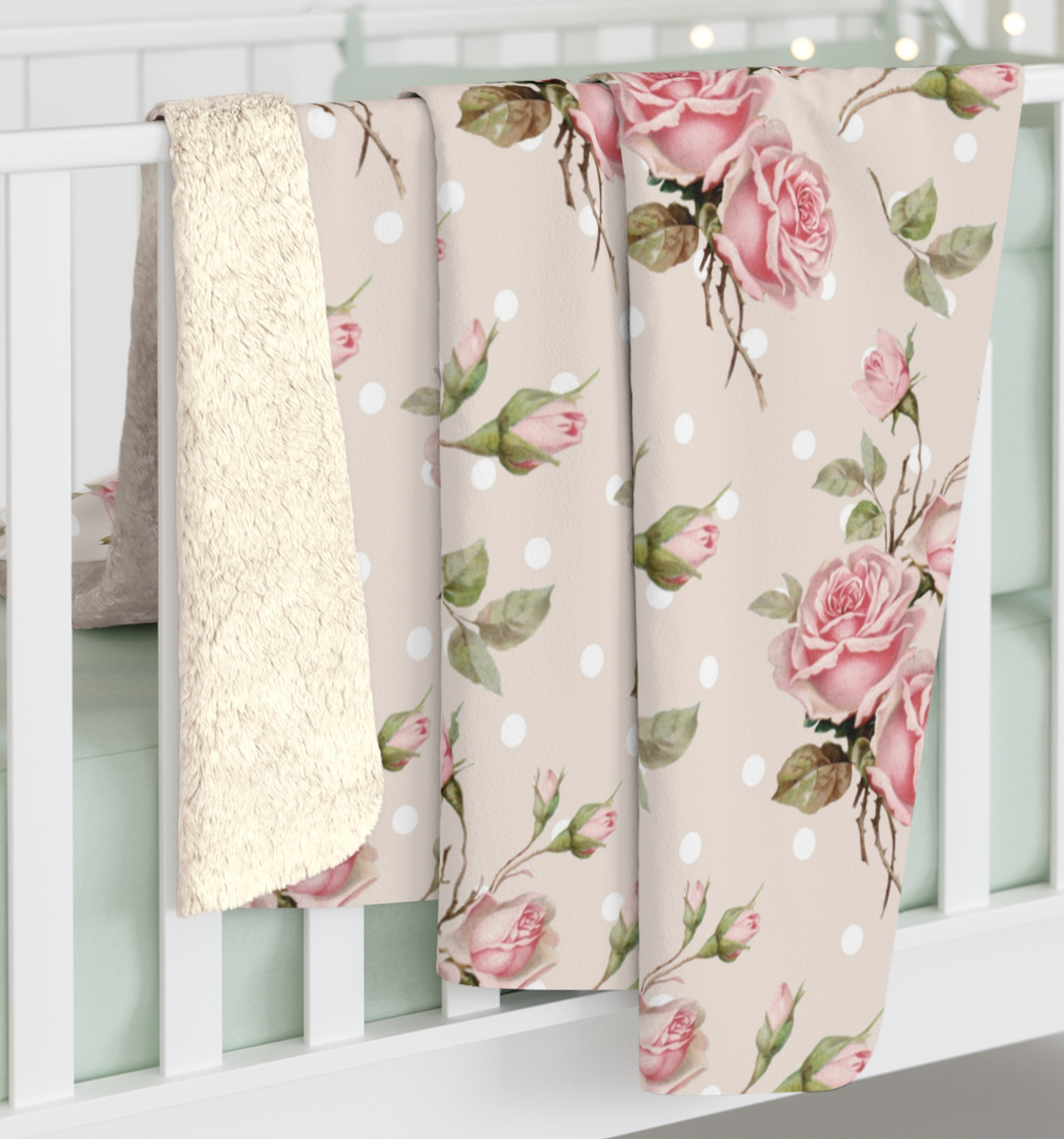 Flower Garden Sherpa Blanket