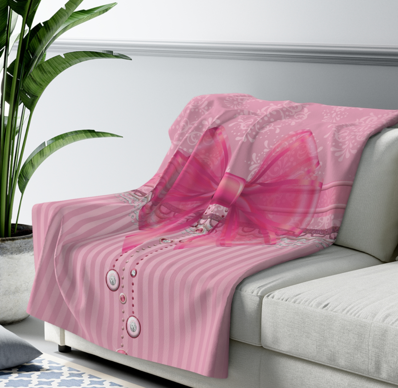Bow Sherpa Blanket